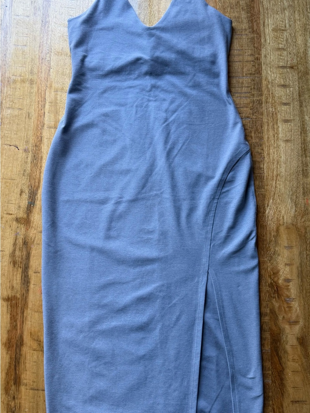 Beyond Yoga Spacedye V-Neck Dress in blue grey - size XS